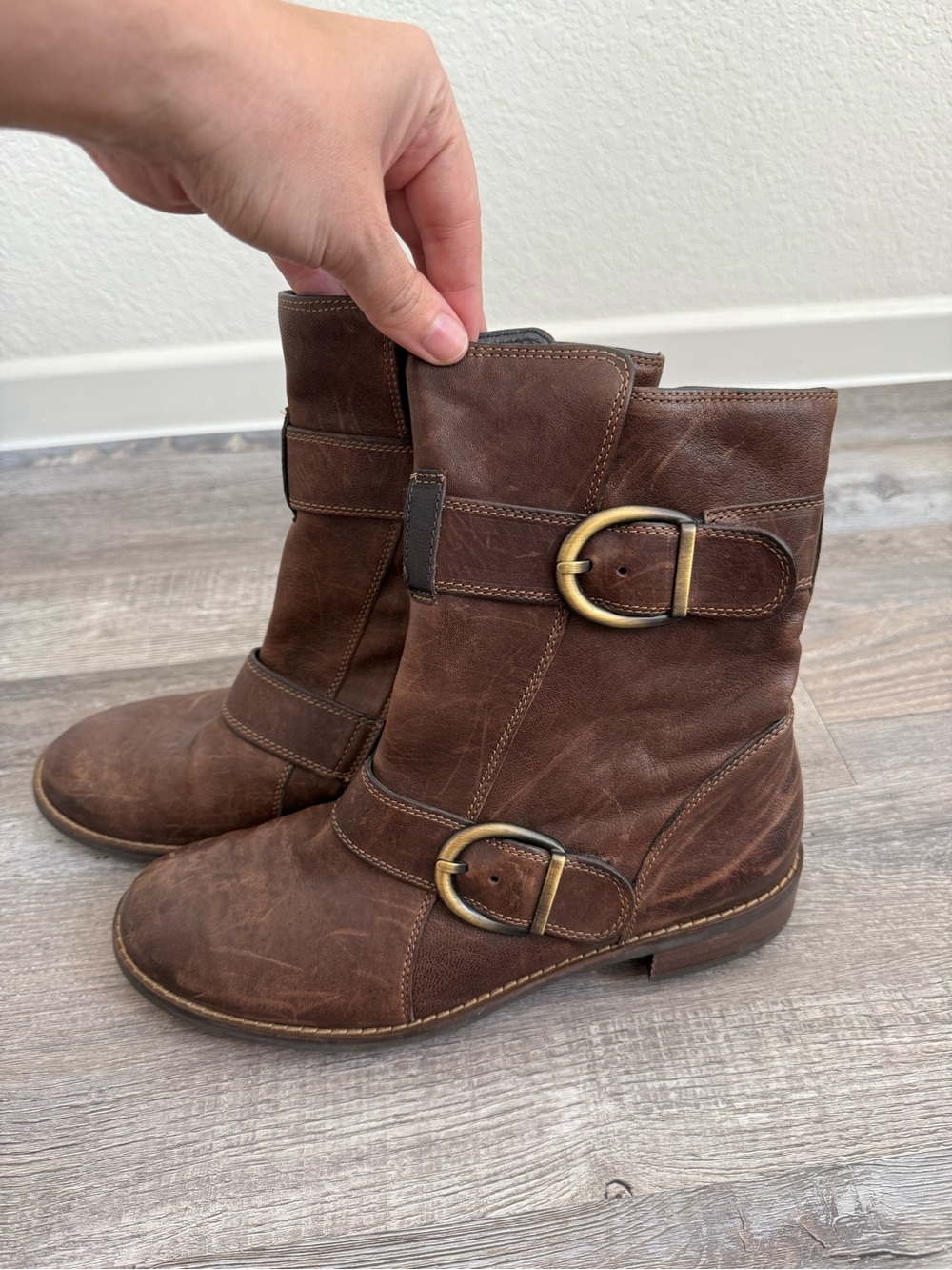 Paul Green Leather Moto Boots